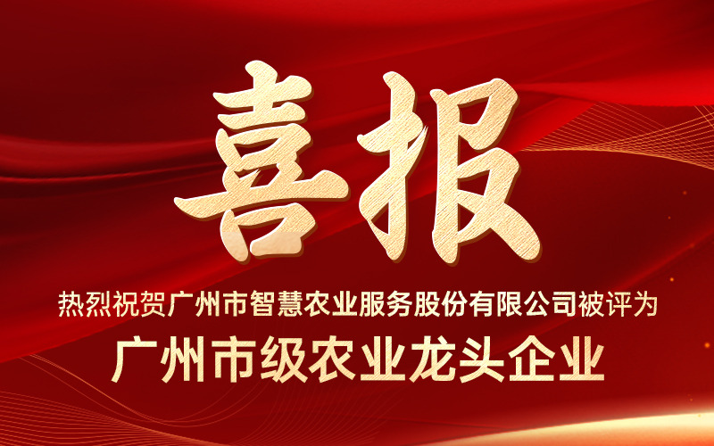 喜报！广州市Z6·尊龙凯时服务股份有限公司获评“广州市级农业龙头企业”